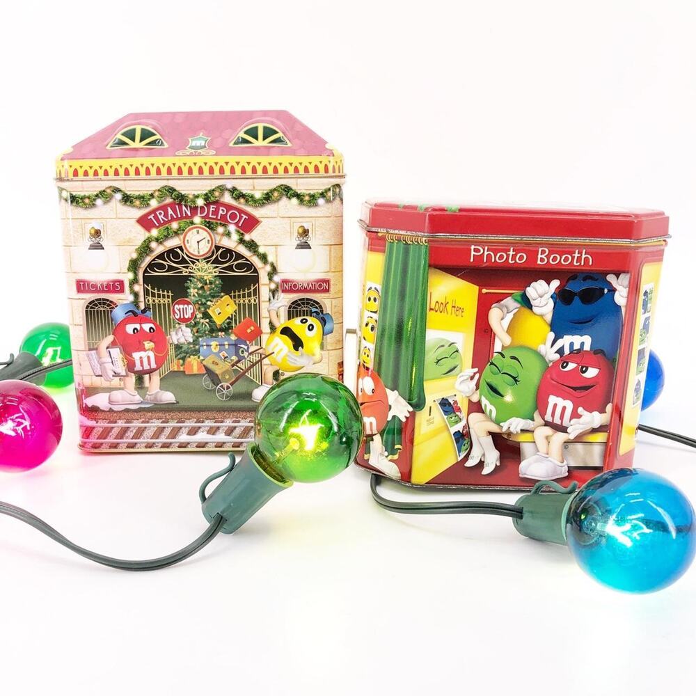 Vintage M&Ms Christmas Collectible Tins Y2K 2000s